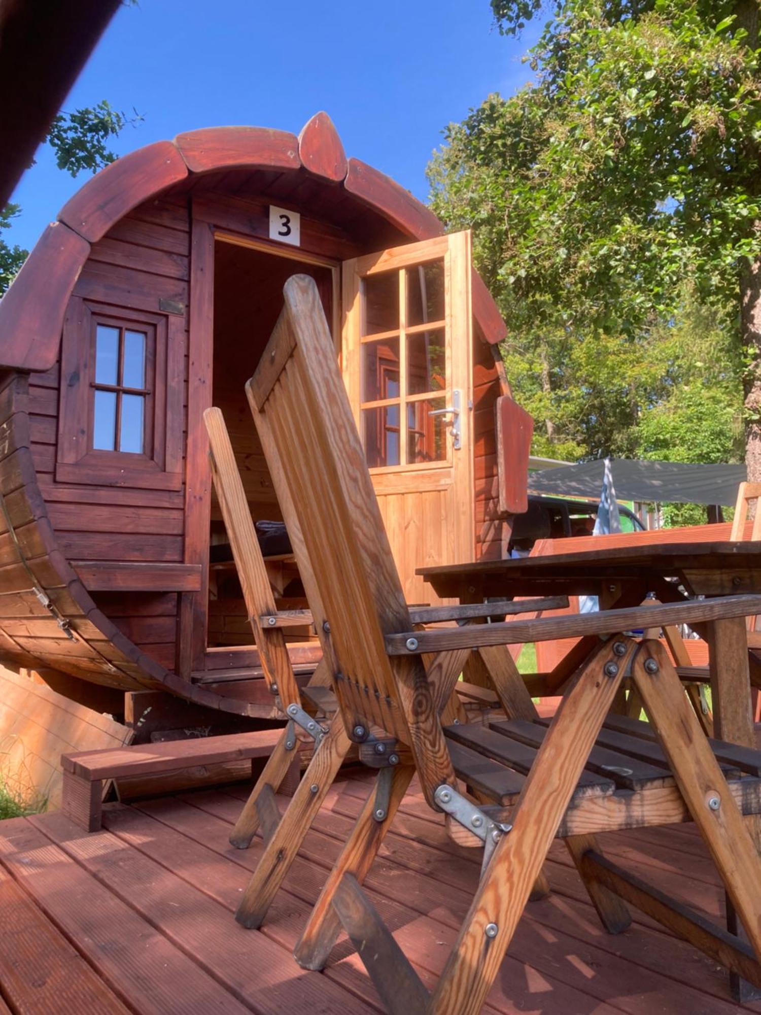 Campingfass Mit Panoramaterrasse Langenbernsdorf Exterior foto