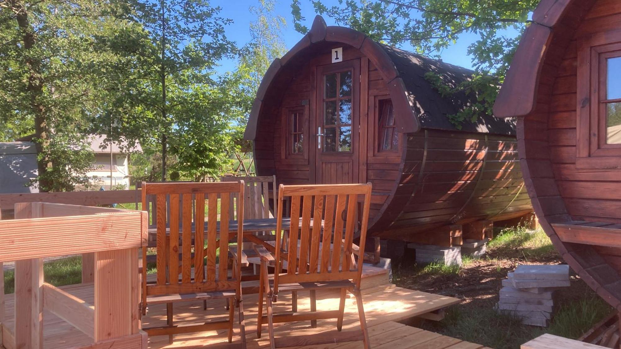 Campingfass Mit Panoramaterrasse Langenbernsdorf Exterior foto