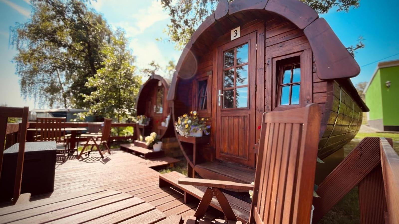 Campingfass Mit Panoramaterrasse Langenbernsdorf Exterior foto